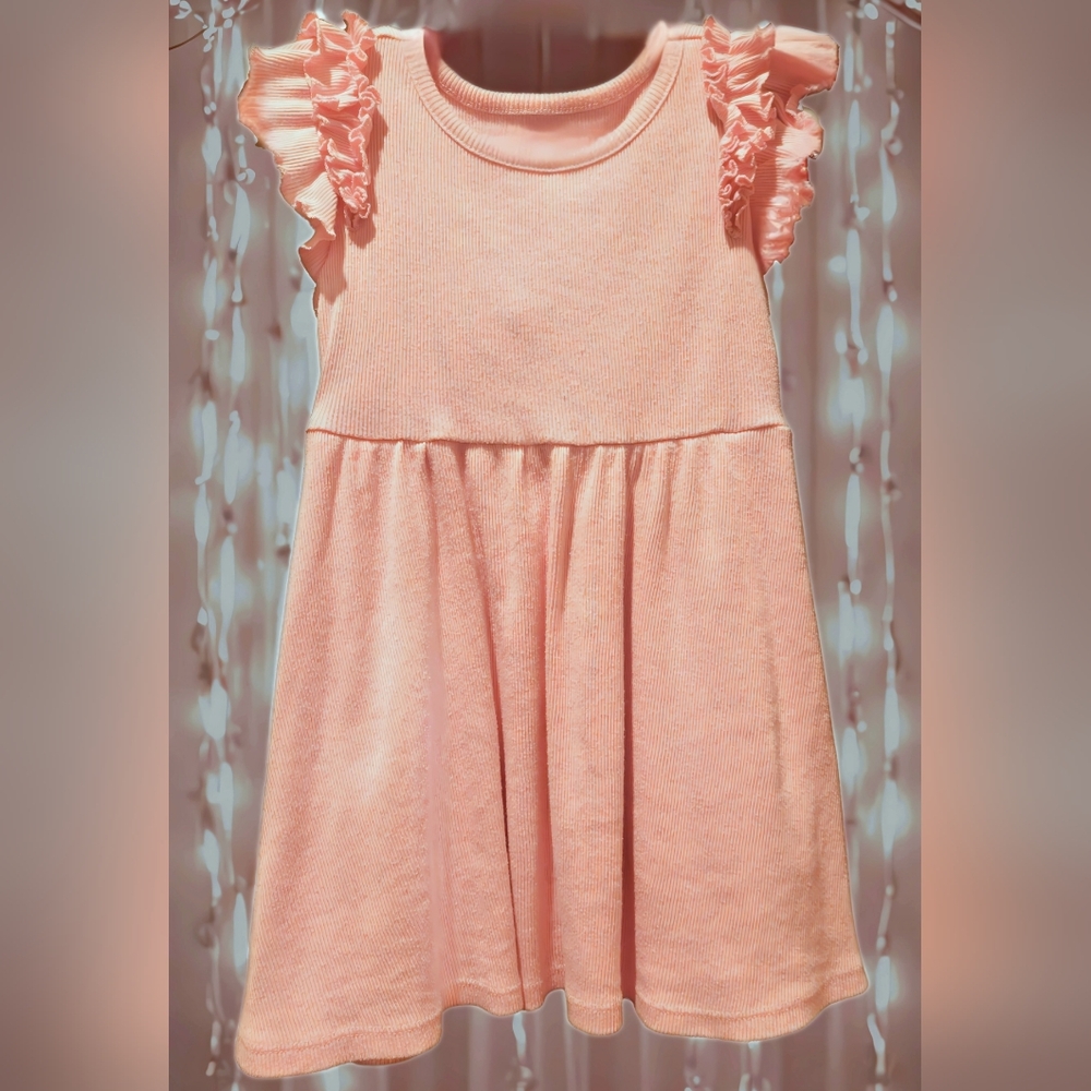 Wonder Nation Pink Flutter Sleeve Sundress